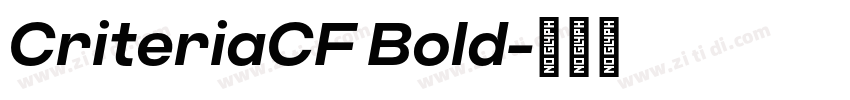 CriteriaCF Bold字体转换